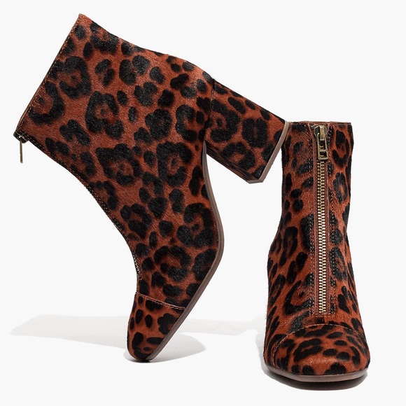 Madewell Shoes - Madewell The Amalia Zip Boot in Leopard Calf Hair